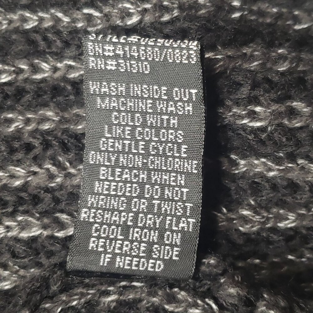 Fortune + Ivy Open Cardigan Sweater Women's Size Medium Black Grey Coatigan NWOT - Picture 10 of 16